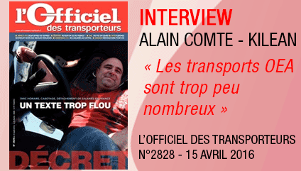Interview d'Alain Comte, consultant douane Kilean par l'Officiel des transporteurs
